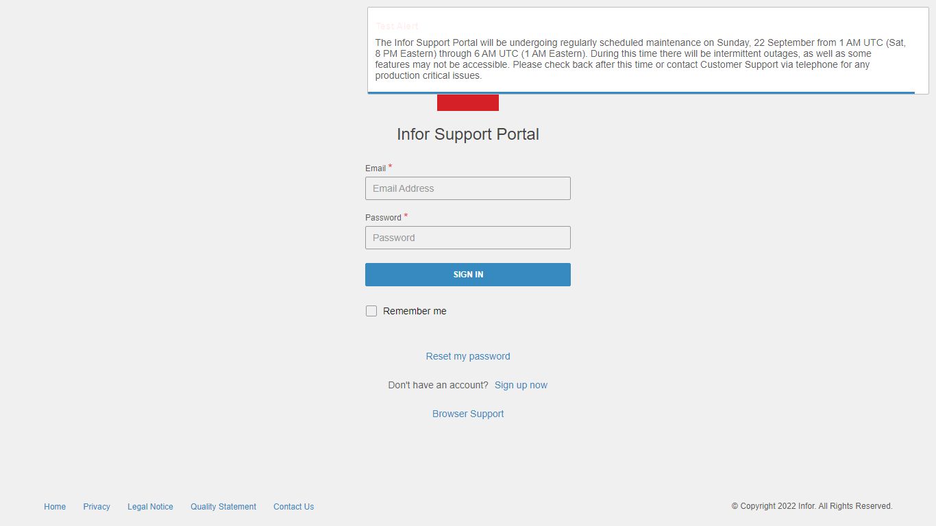 Infor Support Portal Log In